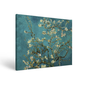 Холст прямоугольный с принтом Цветущая ветка миндаля в Курске, 100% ПВХ |  | Тематика изображения на принте: вишня | цветы