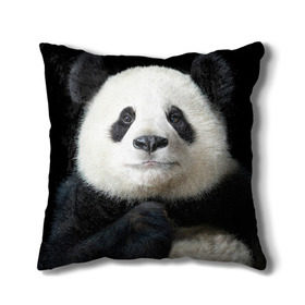 Подушка 3D с принтом Панда в Курске, наволочка – 100% полиэстер, наполнитель – холлофайбер (легкий наполнитель, не вызывает аллергию). | состоит из подушки и наволочки. Наволочка на молнии, легко снимается для стирки | панда