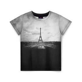 Детская футболка 3D с принтом Париж в Курске, 100% гипоаллергенный полиэфир | прямой крой, круглый вырез горловины, длина до линии бедер, чуть спущенное плечо, ткань немного тянется | 