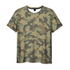 Мужская футболка 3D с принтом Хаки в Курске, 100% полиэфир | прямой крой, круглый вырез горловины, длина до линии бедер | army | military | армейские | армия | камуфляж | комуфляж