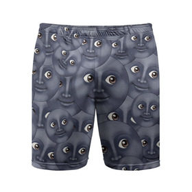Мужские шорты 3D спортивные с принтом Эмодзи в Курске,  |  | emoji | moon | луна | смайл | смайлик | эмоджи | эмодзи
