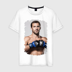 Мужская футболка хлопок с принтом Luke Rockhold (MMA) в Курске, 100% хлопок | прямой крой, круглый вырез горловины, длина до линии бедер, слегка спущенное плечо. | ufc
