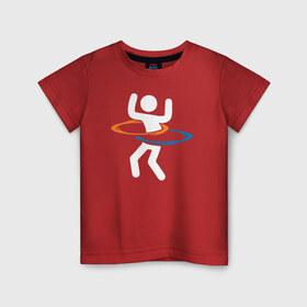 Детская футболка хлопок с принтом Hole-a-Hoop в Курске, 100% хлопок | круглый вырез горловины, полуприлегающий силуэт, длина до линии бедер | hole a hoop portal портал