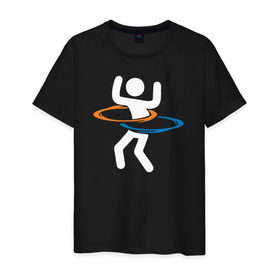 Мужская футболка хлопок с принтом Hole-a-Hoop в Курске, 100% хлопок | прямой крой, круглый вырез горловины, длина до линии бедер, слегка спущенное плечо. | hole a hoop portal портал