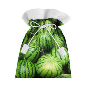 Подарочный 3D мешок с принтом Арбузы в Курске, 100% полиэстер | Размер: 29*39 см | арбуз | еда | фрукт | ягода