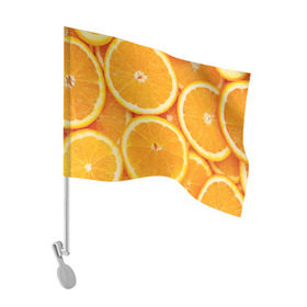 Флаг для автомобиля с принтом Апельсин в Курске, 100% полиэстер | Размер: 30*21 см | апельсин | еда | лимон | фрукт