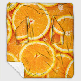 Плед с рукавами с принтом Апельсин в Курске, 100% полиэстер | Закругленные углы, все края обработаны. Ткань не мнется и не растягивается. Размер 170*145 | апельсин | еда | лимон | фрукт