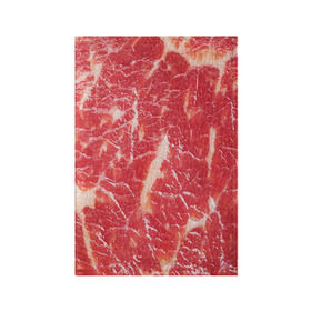 Обложка для паспорта матовая кожа с принтом Мясо в Курске, натуральная матовая кожа | размер 19,3 х 13,7 см; прозрачные пластиковые крепления | Тематика изображения на принте: бекон | еда | мясо