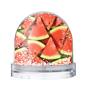 Снежный шар с принтом Дольки арбуза в Курске, Пластик | Изображение внутри шара печатается на глянцевой фотобумаге с двух сторон | арбуз | дольки арбуза | еда | фрукт | ягода