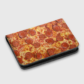 Картхолдер с принтом с принтом Пицца в Курске, натуральная матовая кожа | размер 7,3 х 10 см; кардхолдер имеет 4 кармана для карт; | pizza | еда | пицца | фастфуд