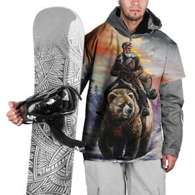 Накидка на куртку 3D с принтом Медведь в Курске, 100% полиэстер |  | лес | медведь | мишка | патриот | россия | я русский
