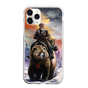 Чехол для iPhone 11 Pro матовый с принтом Медведь в Курске, Силикон |  | лес | медведь | мишка | патриот | россия | я русский