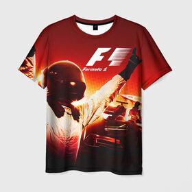 Мужская футболка 3D с принтом Формула 1 в Курске, 100% полиэфир | прямой крой, круглый вырез горловины, длина до линии бедер | формула 1