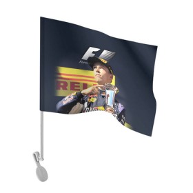 Флаг для автомобиля с принтом Даниил Квят в Курске, 100% полиэстер | Размер: 30*21 см | формула 1