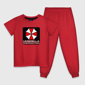 Детская пижама хлопок с принтом UMBRELLA в Курске, 100% хлопок |  брюки и футболка прямого кроя, без карманов, на брюках мягкая резинка на поясе и по низу штанин
 | амбрелла | обитель зла
