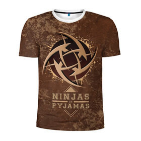 Мужская футболка 3D спортивная с принтом Ninjas In Pyjamas в Курске, 100% полиэстер с улучшенными характеристиками | приталенный силуэт, круглая горловина, широкие плечи, сужается к линии бедра | Тематика изображения на принте: nip
