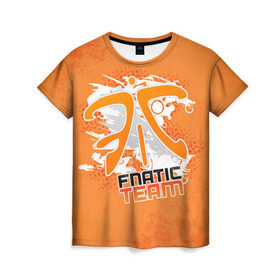 Женская футболка 3D с принтом Fnatic team в Курске, 100% полиэфир ( синтетическое хлопкоподобное полотно) | прямой крой, круглый вырез горловины, длина до линии бедер | 