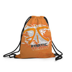 Рюкзак-мешок 3D с принтом Fnatic team в Курске, 100% полиэстер | плотность ткани — 200 г/м2, размер — 35 х 45 см; лямки — толстые шнурки, застежка на шнуровке, без карманов и подкладки | 