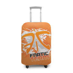 Чехол для чемодана 3D с принтом Fnatic team в Курске, 86% полиэфир, 14% спандекс | двустороннее нанесение принта, прорези для ручек и колес | 