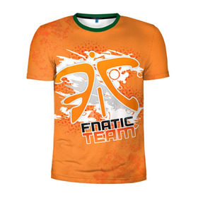 Мужская футболка 3D спортивная с принтом Fnatic team в Курске, 100% полиэстер с улучшенными характеристиками | приталенный силуэт, круглая горловина, широкие плечи, сужается к линии бедра | 