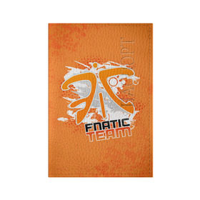 Обложка для паспорта матовая кожа с принтом Fnatic team в Курске, натуральная матовая кожа | размер 19,3 х 13,7 см; прозрачные пластиковые крепления | 