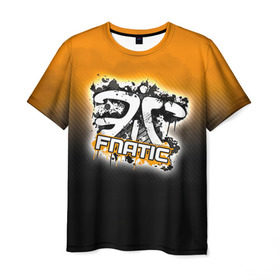 Мужская футболка 3D с принтом Fnatic team в Курске, 100% полиэфир | прямой крой, круглый вырез горловины, длина до линии бедер | fnatic