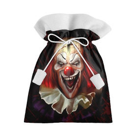 Подарочный 3D мешок с принтом Зомби клоун в Курске, 100% полиэстер | Размер: 29*39 см | halloween | злодей | злой | клоун | монстр | хэлоуин