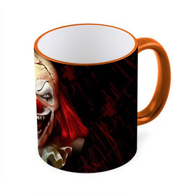 Кружка 3D с принтом Зомби клоун в Курске, керамика | ёмкость 330 мл | halloween | злодей | злой | клоун | монстр | хэлоуин