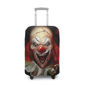 Чехол для чемодана 3D с принтом Зомби клоун в Курске, 86% полиэфир, 14% спандекс | двустороннее нанесение принта, прорези для ручек и колес | halloween | злодей | злой | клоун | монстр | хэлоуин