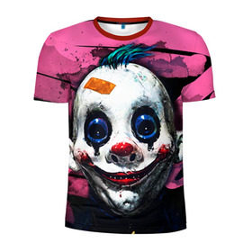 Мужская футболка 3D спортивная с принтом Клоун в Курске, 100% полиэстер с улучшенными характеристиками | приталенный силуэт, круглая горловина, широкие плечи, сужается к линии бедра | halloween | злодей | злой | клоун | монстр | хэлоуин