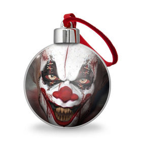 Ёлочный шар с принтом Зомби клоун в Курске, Пластик | Диаметр: 77 мм | halloween | злодей | злой | клоун | монстр | хэлоуин
