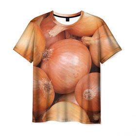 Мужская футболка 3D с принтом Лук-лучок в Курске, 100% полиэфир | прямой крой, круглый вырез горловины, длина до линии бедер | золотая | лук | луковица | лучок | опарин | ургант | эхлуклучок