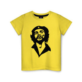 Детская футболка хлопок с принтом Че Гевара в Курске, 100% хлопок | круглый вырез горловины, полуприлегающий силуэт, длина до линии бедер | Тематика изображения на принте: che | cuba | гевара | куба | латиноамериканский революционер | че | чегевара