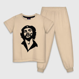 Детская пижама хлопок с принтом Че Гевара в Курске, 100% хлопок |  брюки и футболка прямого кроя, без карманов, на брюках мягкая резинка на поясе и по низу штанин
 | che | cuba | гевара | куба | латиноамериканский революционер | че | чегевара