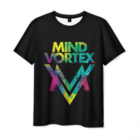 Мужская футболка 3D с принтом MIND VORTEX в Курске, 100% полиэфир | прямой крой, круглый вырез горловины, длина до линии бедер | and | dnb | drumm | mind | pirate | station | vortex | бэйс | вортекс | драм | майнд | пиратская | станция