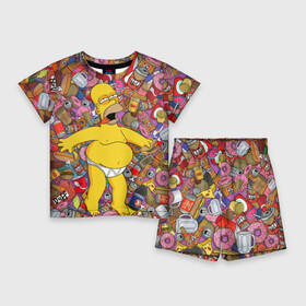 Детский костюм с шортами 3D с принтом Гомер в Курске,  |  | гомер