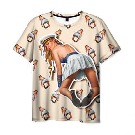 Мужская футболка 3D с принтом Девушка в Курске, 100% полиэфир | прямой крой, круглый вырез горловины, длина до линии бедер | голые | девушки | прикол