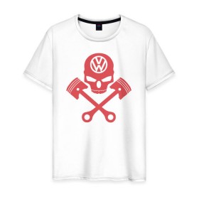Мужская футболка хлопок с принтом Volkswagen в Курске, 100% хлопок | прямой крой, круглый вырез горловины, длина до линии бедер, слегка спущенное плечо. | vw volkswagen фольксваген
