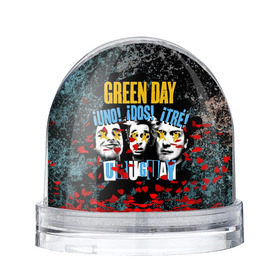 Водяной шар с принтом Green Day в Курске, Пластик | Изображение внутри шара печатается на глянцевой фотобумаге с двух сторон | green day | rock | грин дей | рок