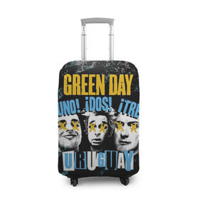 Чехол для чемодана 3D с принтом Green Day в Курске, 86% полиэфир, 14% спандекс | двустороннее нанесение принта, прорези для ручек и колес | green day | rock | грин дей | рок