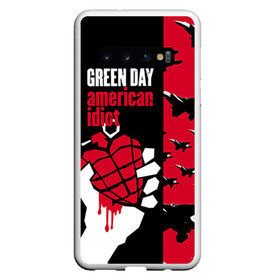 Чехол для Samsung Galaxy S10 с принтом Green Day в Курске, Силикон | Область печати: задняя сторона чехла, без боковых панелей | Тематика изображения на принте: green day | rock | грин дей | рок