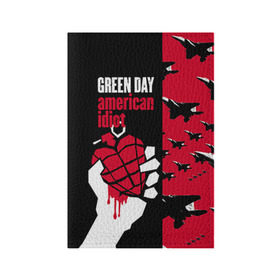 Обложка для паспорта матовая кожа с принтом Green Day в Курске, натуральная матовая кожа | размер 19,3 х 13,7 см; прозрачные пластиковые крепления | green day | rock | грин дей | рок