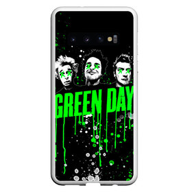 Чехол для Samsung Galaxy S10 с принтом Green Day в Курске, Силикон | Область печати: задняя сторона чехла, без боковых панелей | Тематика изображения на принте: green day | rock | грин дей | рок