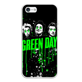 Чехол для iPhone 5/5S матовый с принтом Green Day в Курске, Силикон | Область печати: задняя сторона чехла, без боковых панелей | green day | rock | грин дей | рок