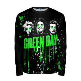 Мужской лонгслив 3D с принтом Green Day в Курске, 100% полиэстер | длинные рукава, круглый вырез горловины, полуприлегающий силуэт | Тематика изображения на принте: green day | rock | грин дей | рок