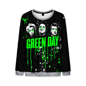 Мужской свитшот 3D с принтом Green Day в Курске, 100% полиэстер с мягким внутренним слоем | круглый вырез горловины, мягкая резинка на манжетах и поясе, свободная посадка по фигуре | green day | rock | грин дей | рок