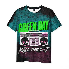 Мужская футболка 3D с принтом Green Day в Курске, 100% полиэфир | прямой крой, круглый вырез горловины, длина до линии бедер | Тематика изображения на принте: green day | rock | грин дей | рок