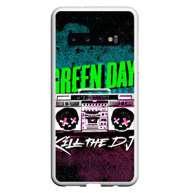 Чехол для Samsung Galaxy S10 с принтом Green Day в Курске, Силикон | Область печати: задняя сторона чехла, без боковых панелей | Тематика изображения на принте: green day | rock | грин дей | рок