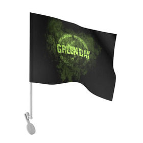 Флаг для автомобиля с принтом Green Day в Курске, 100% полиэстер | Размер: 30*21 см | green day | rock | грин дей | рок