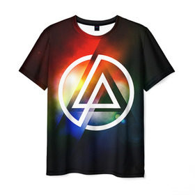 Мужская футболка 3D с принтом Linkin Park в Курске, 100% полиэфир | прямой крой, круглый вырез горловины, длина до линии бедер | linkin park | rock | линкин парк | рок